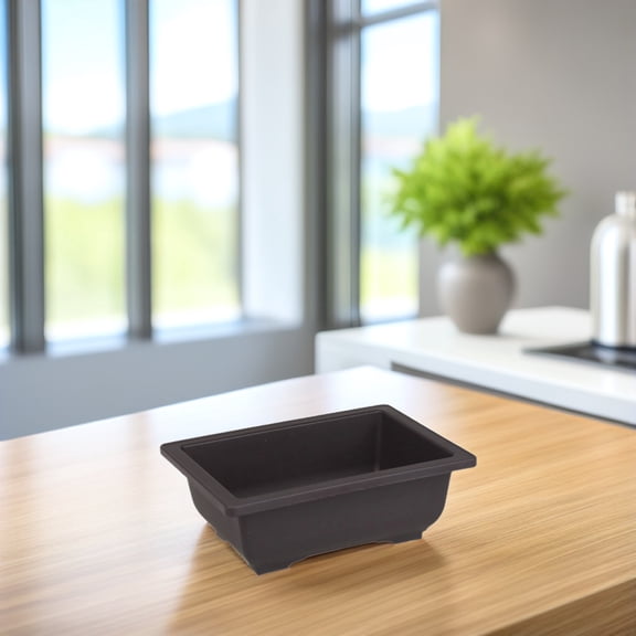 Minkissy Rectangle Planting Container Plastic 4Pcs 6.48X4.72X2.36In
