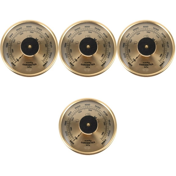 HOMEMAXS 4pcs Dial Type Barometer Home Use Adjustable Insert Barometer Multifunctional Barometer