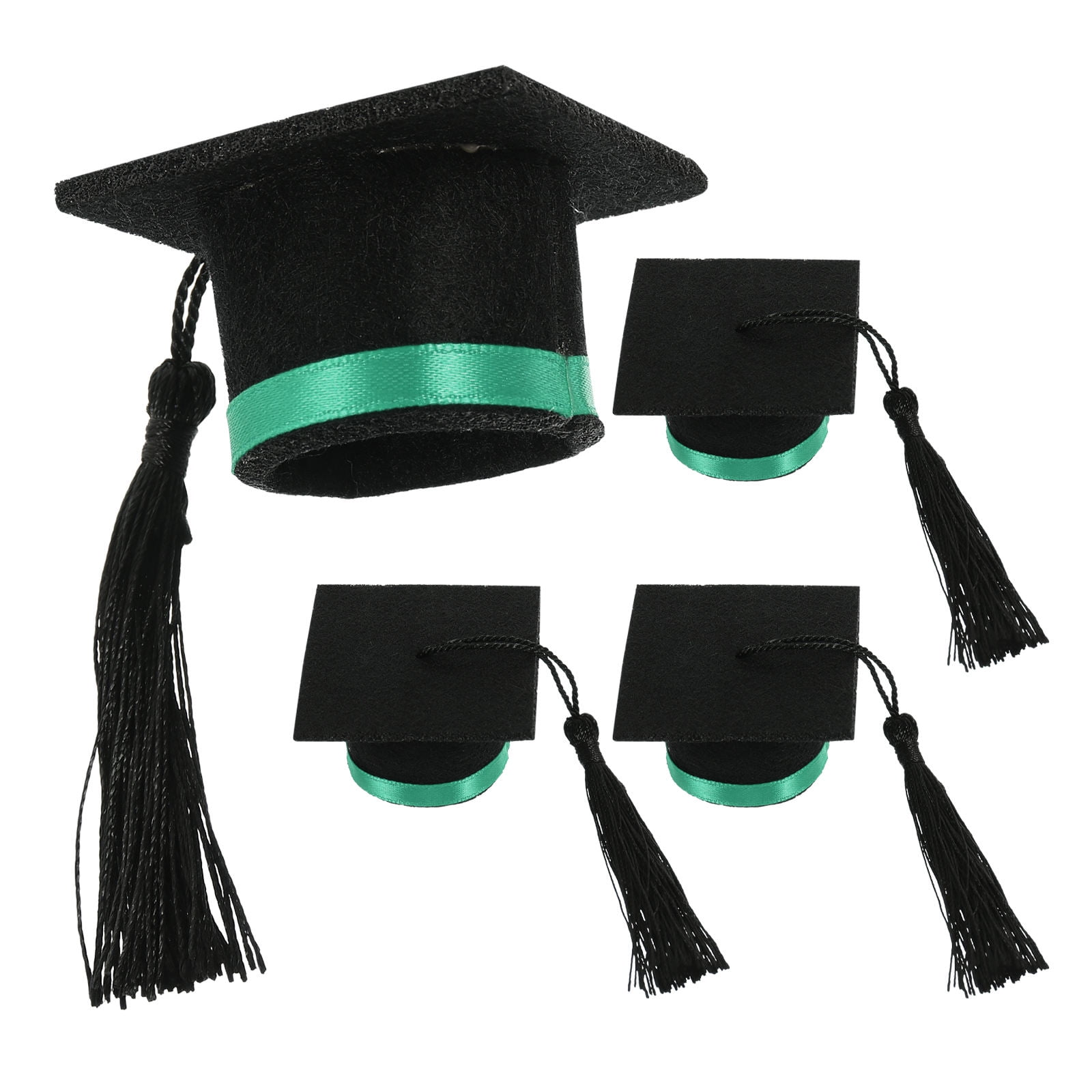 Minkissy Felt Fabric Mini Graduation Cap Decor For Hosts 4Pcs 2.2x2.2x1 ...
