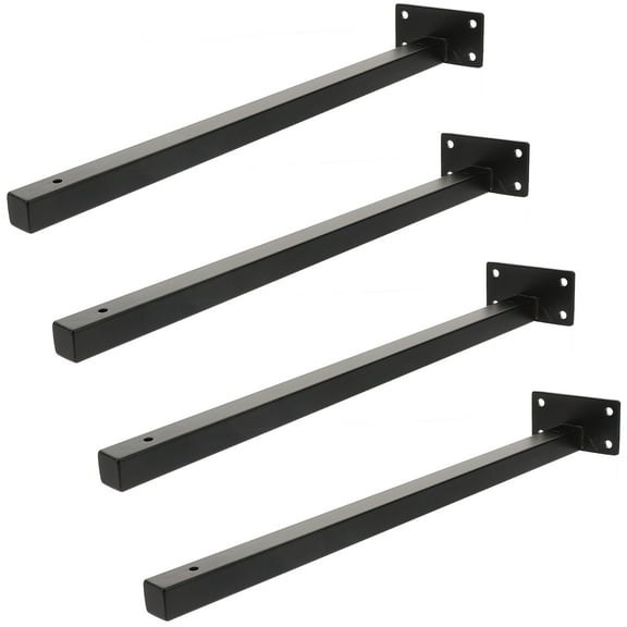 HOMEMAXS 4pcs Hanging Sign Bracket Brackets To Hang Shelves Heavy Duty Black Shelf Brackets Concealed Floating Shelf Supports For Modern Home Decor
