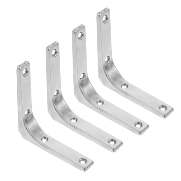4pcs Heavy Duty Stainless Steel Triangle Shelf Brackets Wall Mounted Angle Brackets For Shelves Multi-Functional Industrial Shelf Brackets For Home Kitchen And Office