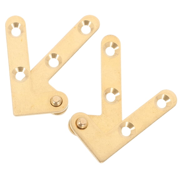 TEHAUX 4Pcs Heavy Duty Golden Invisible Pivot Door Hinge for Wood Glass and Metal Doors