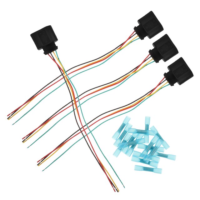 3-Pack Ignition Coil Connector Pigtail Harness For Dodge Charger, Challenger, Dakota V8 - 3 Pin