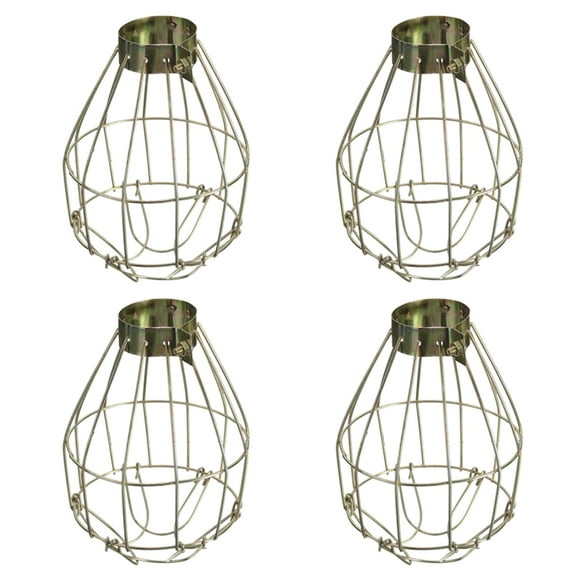 Lamp Bulb Cage Guard Light Shade Metal Pendant Cover Industrial Vintage Ceiling Clamp Hanging Fixtures Shades Wire Fan