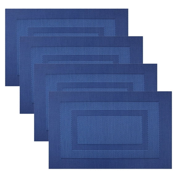 4pcs PVC Placemats Plate Mats Decorative Table Mats Festival Place Mats