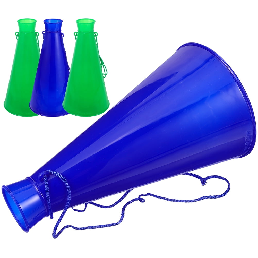 HOMEMAXS 4pcs Plastic Megaphone for Party Use Cheerful Toy in Assorted Colors Lightweight and Durable 4pcs