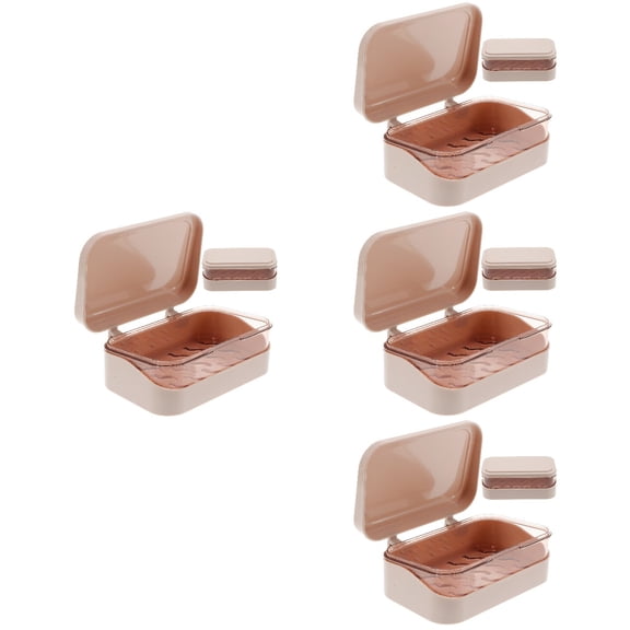 HOMEMAXS 4pcs Soap Box Holder Container Practical Bar for Bathroom Kitchen