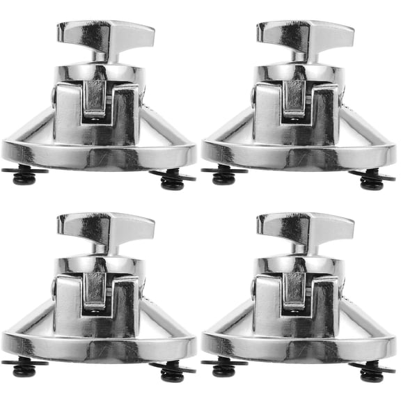 HOMEMAXS 4pcs Tom Drum Kit Mount Bracket Floor Tom Leg Clamp Zinc Alloy Drum Kit Mount
