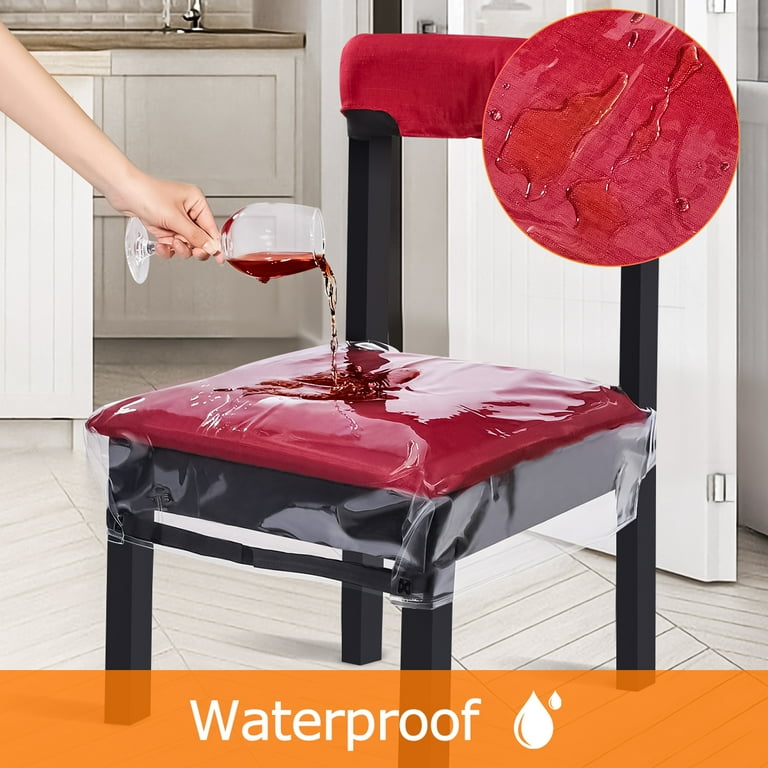 Homemaxs chair protector waterproof pvc dining chair covers removable sale