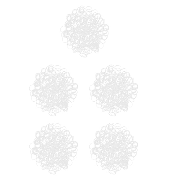 HOMEMAXS 5 Boxes  Mini Clear Hair Band Elastics Clear Elastics For Hair Rubber Bands For Hair Clear Rubber Bands Clear Rubber Bands For Hair Small Clear Hair Elastics