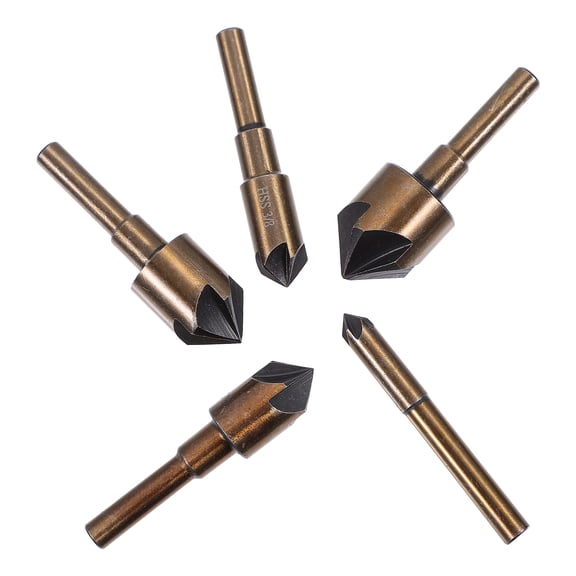 GARVALON Five Blade Design Chamfering Tool Bit Woodworking Projects 5PCS Set