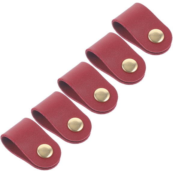 RUNROTOO Practical Cable Organizer Dark Red 5pcs