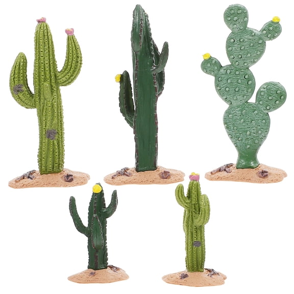 HOMEMAXS 5 Pcs Cactus Model Miniature Figurines Simulation Artificial Plants Outdoor Office