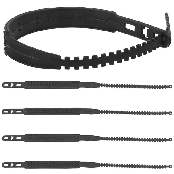 HOMEMAXS 5 Pcs Car Snow Chains Spike Strips for Cars Tires The Black
