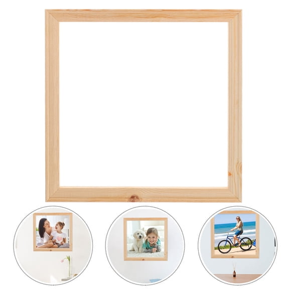 HOMEMAXS 5 Pcs Unfinished Solid Wood Frame Empty Photo Frames Office