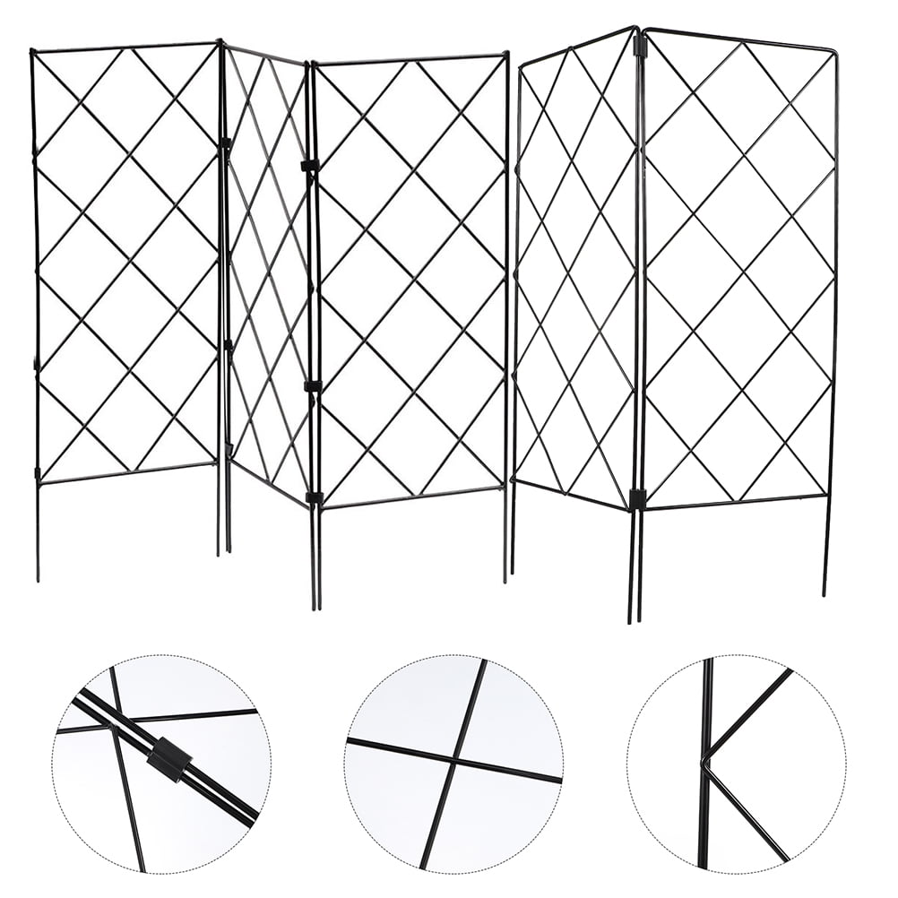HOMEMAXS  5 Pcs Gardening Support Bracket Houseplant Trellis Plants Black