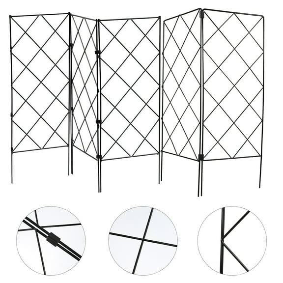 HOMEMAXS 5 Pcs Gardening Support Bracket Houseplant Trellis Plants Black