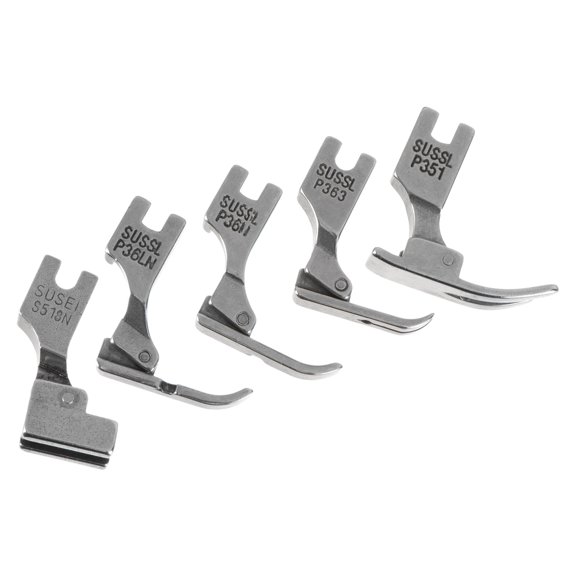 HOMEMAXS 5 Pcs Heavy Duty Presser Foot Set Steel Sewing Machine Parts