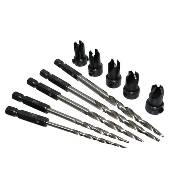 VERDANVERSE Countersink Drill for Woodworking High-speed Steel Woodworking Tools 5Pcs
