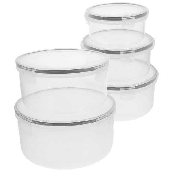 HOMEMAXS  5 Pcs Kids Stackable Food Storage Containers with Lids Crisper Set Baby