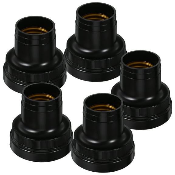 Black Bakelite Lamp Socket for Home Use with Sturdy Design and Easy Installation 5 Pieces