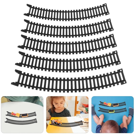 HOMEMAXS 5 Pcs Mini Train Tracks for Doll House Kid Child