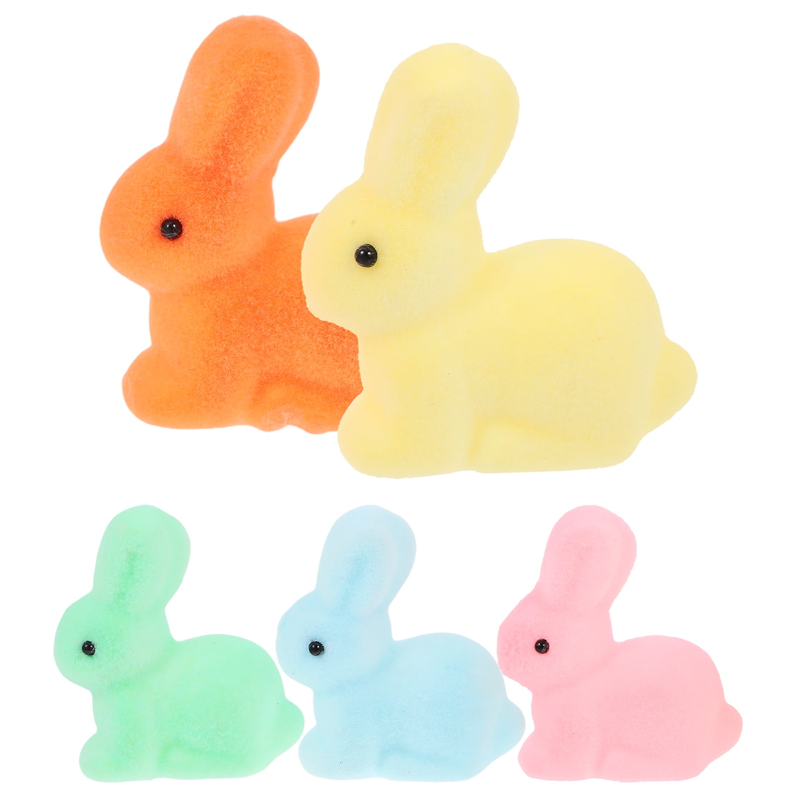 HOMEMAXS 5 Pcs Plush Decorations Mini Rabbit Flocking Bunny - Walmart.com