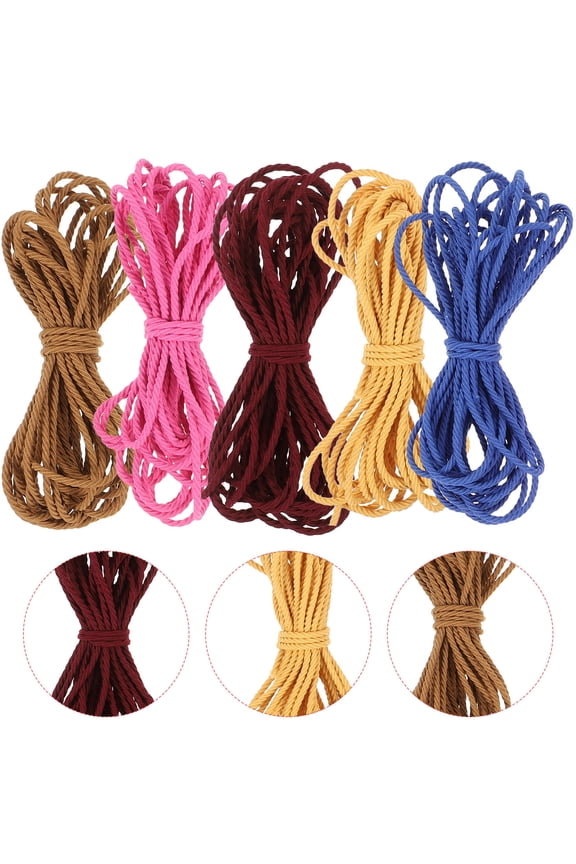 Hair Ties Wine Red Hair Accessories Diy Projects 5Pcs