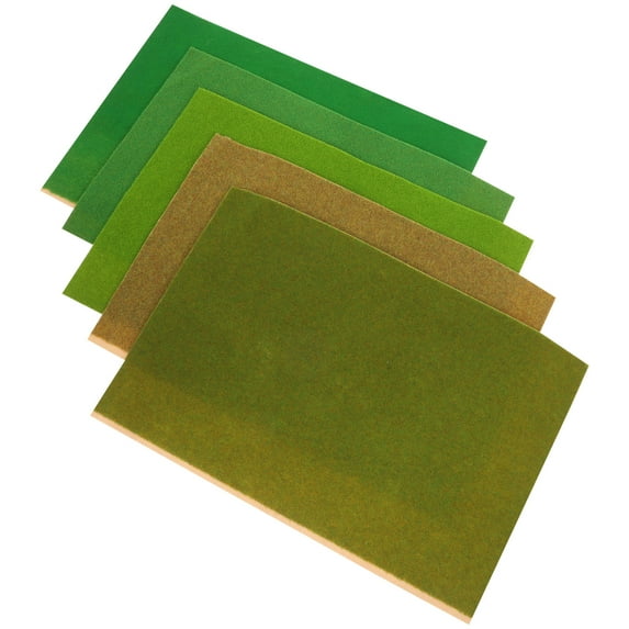 HOMEMAXS 5 Pcs Sand Table Grass Mat Fake Turf Landscape Decor Static ...