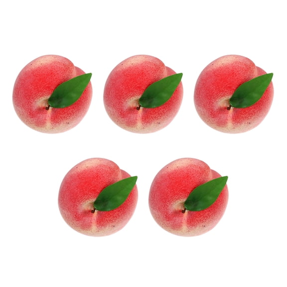 GARVALON Simulation Fruit Decor Pink Plastic 5Pcs 2.95x2.75x2.75In