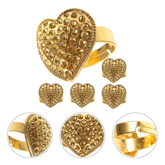 HOMEMAXS 5 Pcs Thimbles for Hand Sewing Fabric Thimble Ring Portable Sewing Thimble 2X2cm