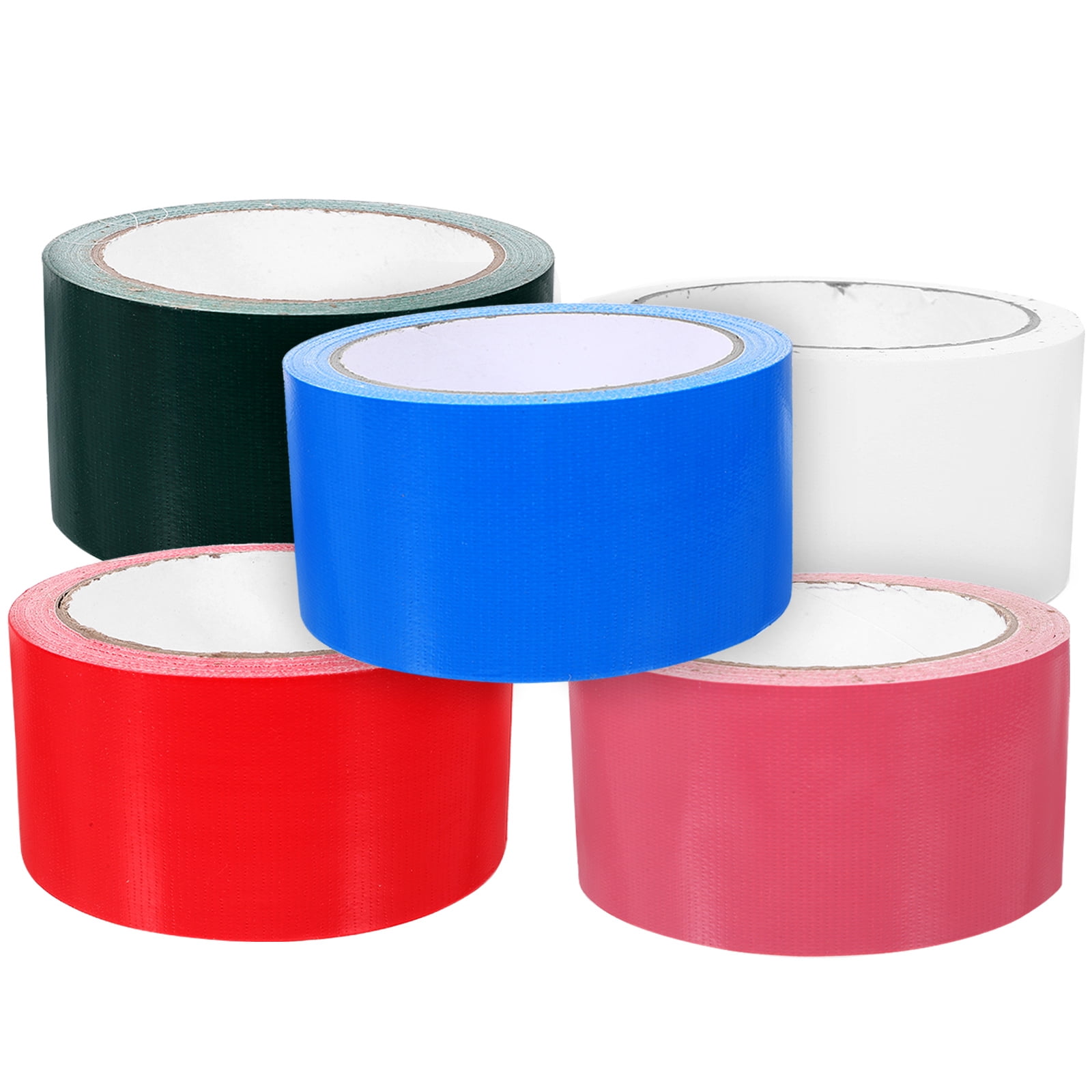 HOMEMAXS 5 Rolls Blank Rosette Ribbon Boxes Colored Duct Tape 1000.00X5.00X0.01CM