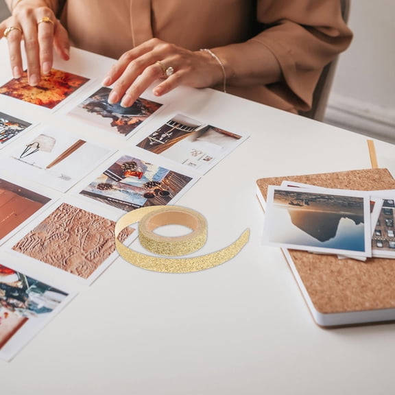 5 Rolls Colors Note Book Tape Travel 4.30X4.30X1.50CM Golden