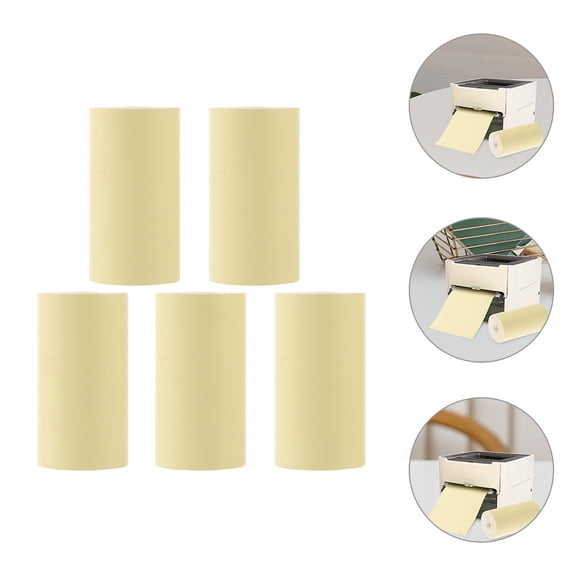 Thermal Printing Paper Rolls for Daily Use Yellow Color 5 Rolls