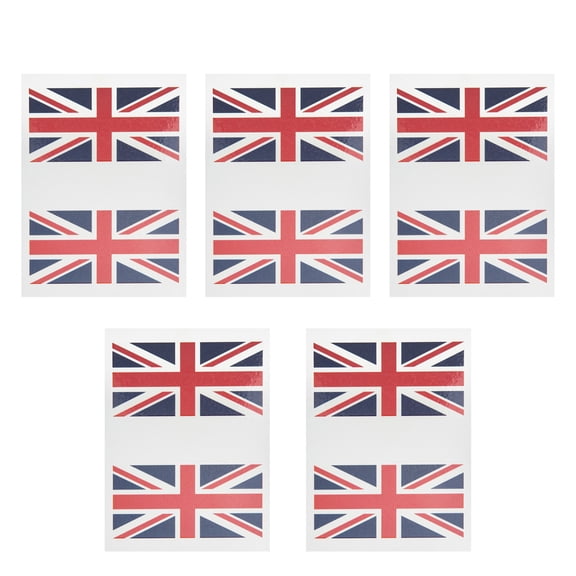 Patriotic Sticker Face National Flag Stickers for Decor Assorted Color Waterproof Temporary Decals 5 Sets