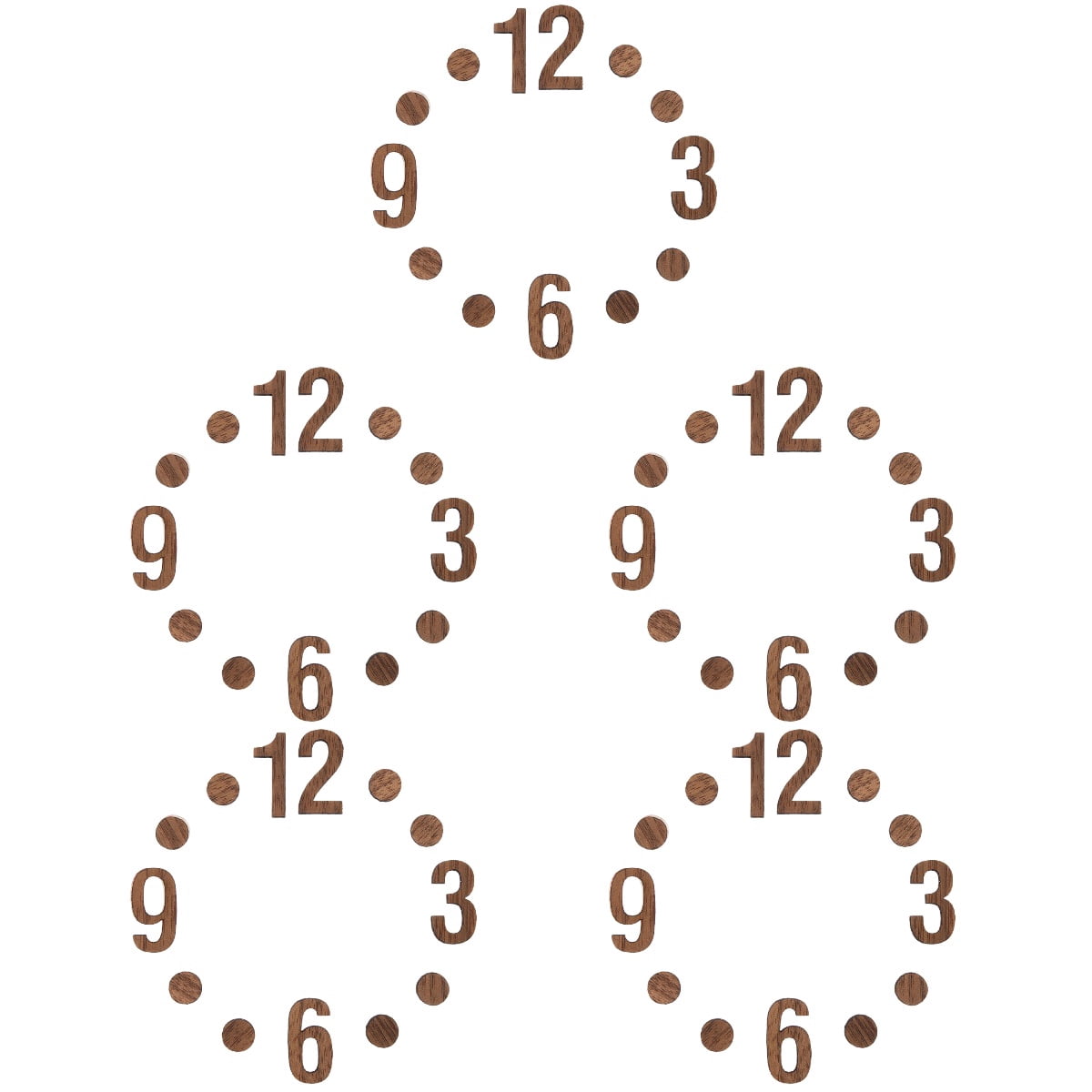 HOMEMAXS 5 Sets of Clock Numerals Set Wood Numbers Digital Clock ...