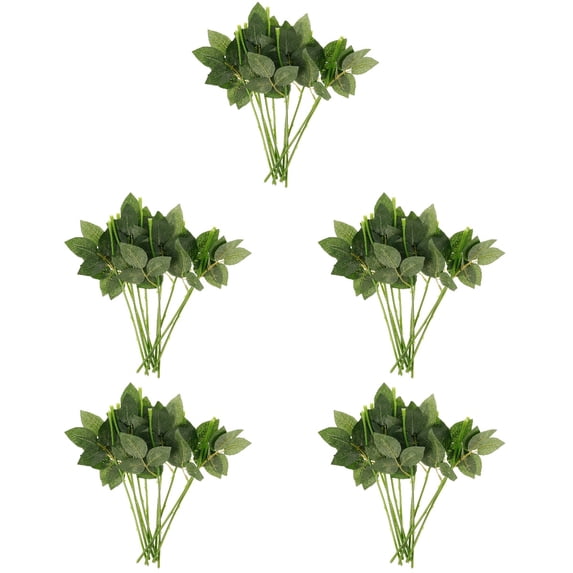 HOMEMAXS 50 Pcs Artificial Stems Fake Flower Stem Fake Flower Stems Artificial Flower Stems Fake Leaves Stems