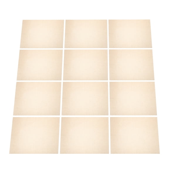 BEADCEST 50Pcs Handmade Antique Style Calligraphy Paper Light Brown Semiripe Rice Paper for Artistic Use