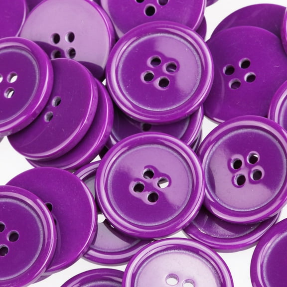 HOMEMAXS  50 Pcs Colorful Button Painting Tool Materials Little Craft Kid Manual Making Kit Buttons Purple