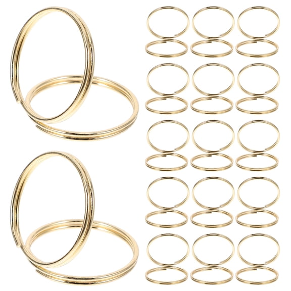 HOMEMAXS 50 Pcs Plate Trading Round Business Card Holder Office 3.00X2.50X2.50CM Golden
