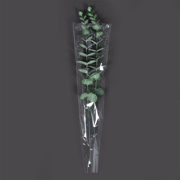 HOMEMAXS  50 Pcs Reusable Shopping Bags Clear for Bouquets Flower Packaging
