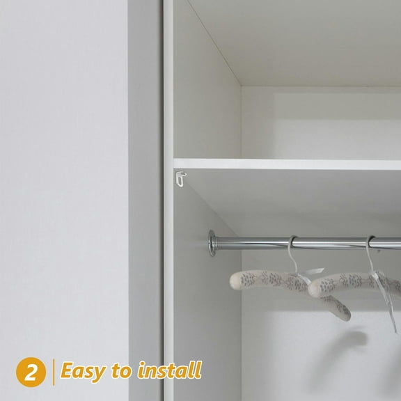 HOMEMAXS 50 Pcs Right Angle Code Hidden Shelf Brackets Antique Shelves White