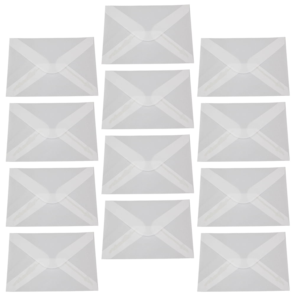 HOMEMAXS 50 Pcs Tape Sulfuric Acid Paper Envelope Student Office ...