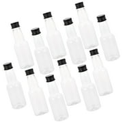 HOMEMAXS 50 Pcs Transparent Reusable Plastic Small Bottles for Liquids Ideal for Home Use and Beverages