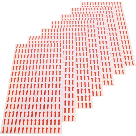 HOMEMAXS  50 Sheets Clear Fire Door Direction Stickers Red Arrow Label