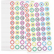 HOMEMAXS 50 Sheets Small Number Stickers Identification Labels Mini Harvest