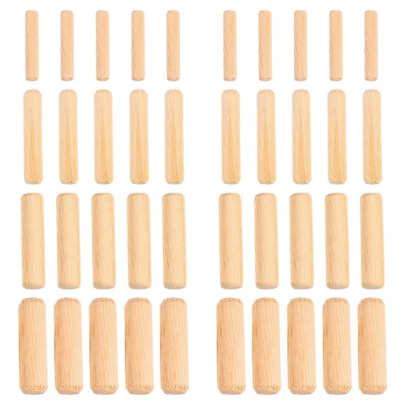 HOMEMAXS  500 Pcs Craft Dowel Pin Wedge Hardwood Dowels Fluted Rods