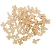 VERDANVERSE Natural Tiny Wood Cross Pendants, 50 Pieces, Small Wooden Cross Charms for Jewelry Making and Crafts