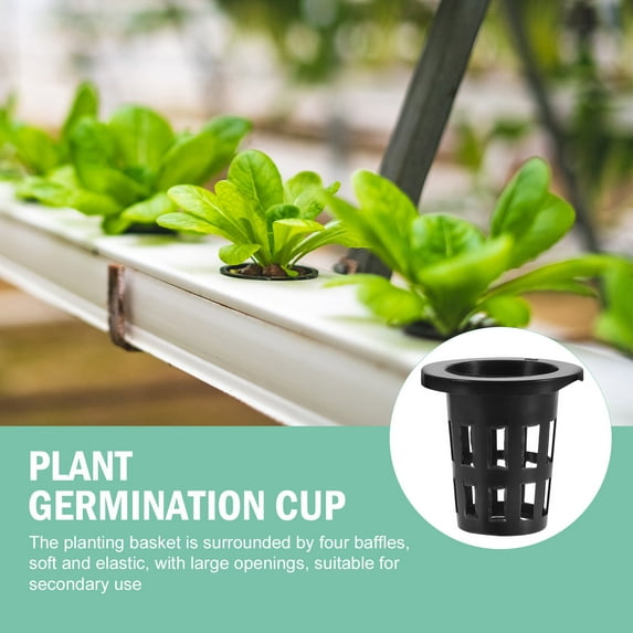 HOMEMAXS 50Pcs Hydroponic Planting Mesh Pots for Use with Mesh Design and Root Fixation