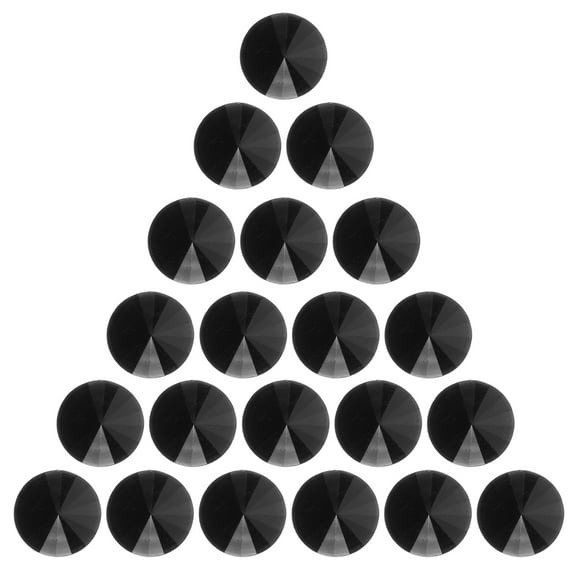 TABLZONE Sew on Black Acrylic Crystal Buttons for Craft Projects 50Pcs